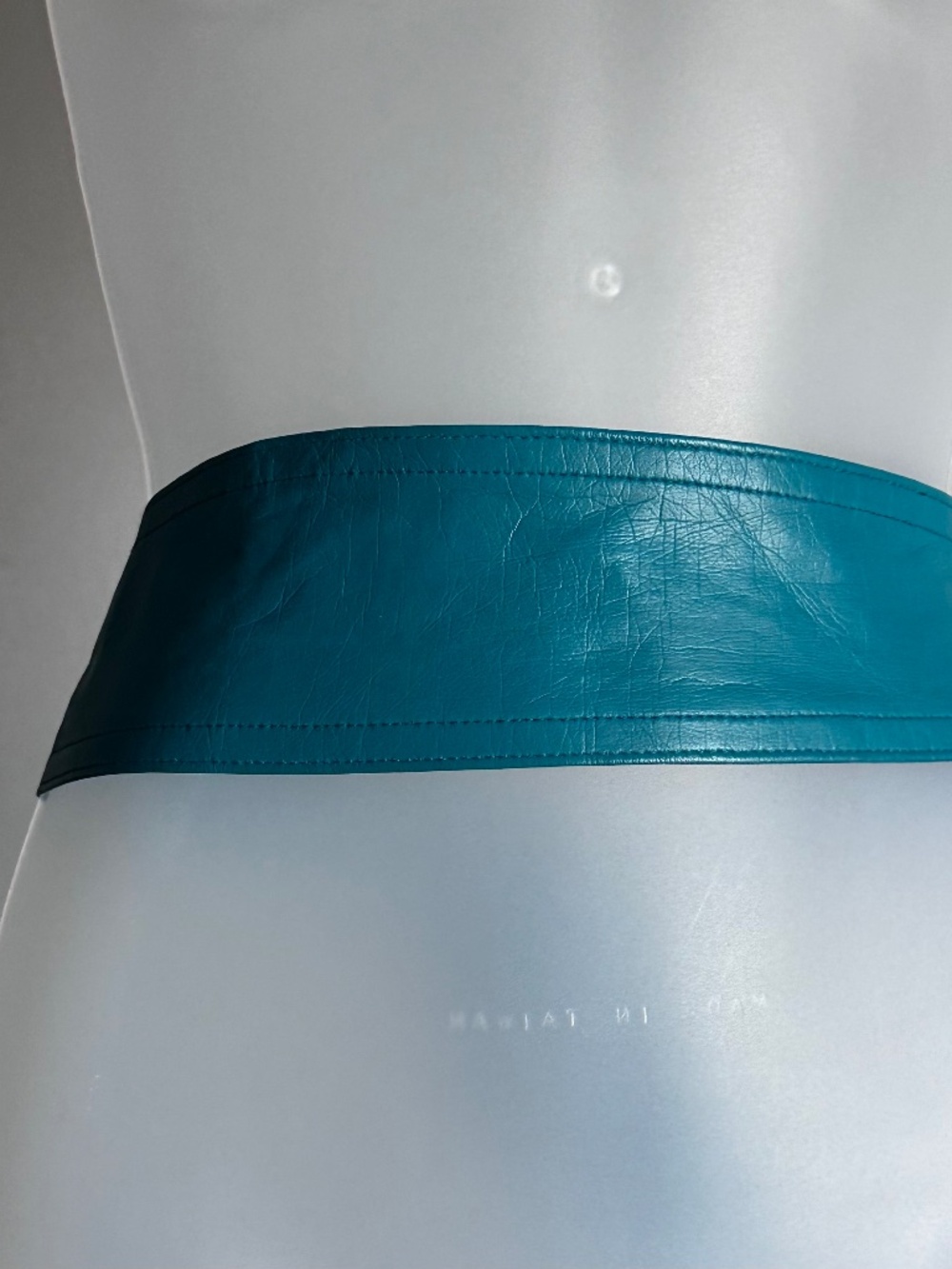 Green leather belt